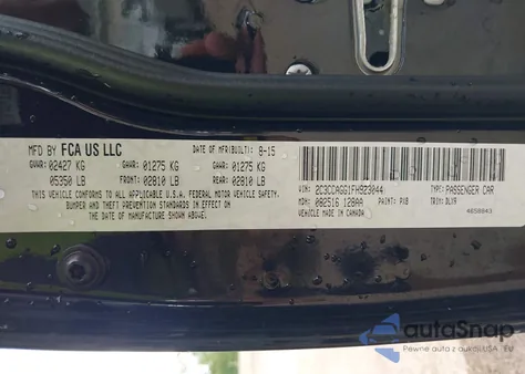 2015 Chrysler 300 300S из США, поврежденный, VIN 2C3CCAGG1FH923044